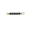 HEIRING SORT AGAT TOP TIL MULTI ARMRING I FORGYLDT - 53-4-27FG