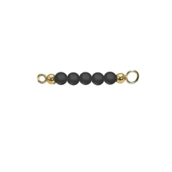 HEIRING SORT AGAT TOP TIL MULTI ARMRING I FORGYLDT - 53-4-27FG