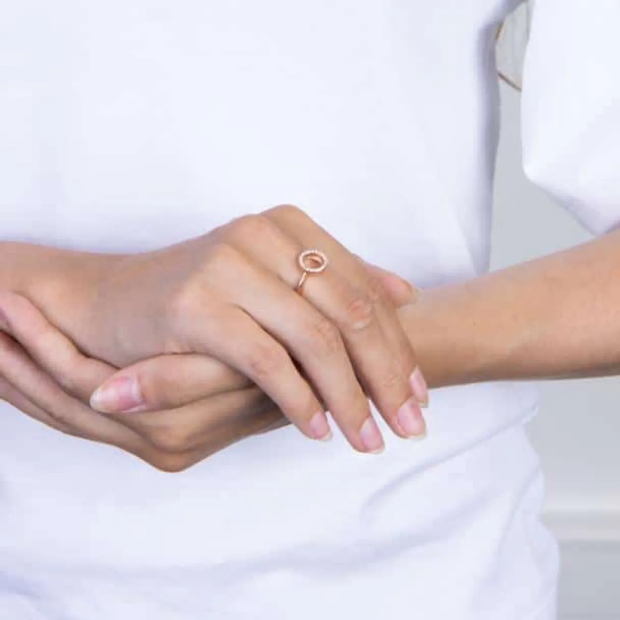 JOANLI NOR ANNANOR RING SØLV ROSA FORGYLDT MED ZIRKONIA - 104503479