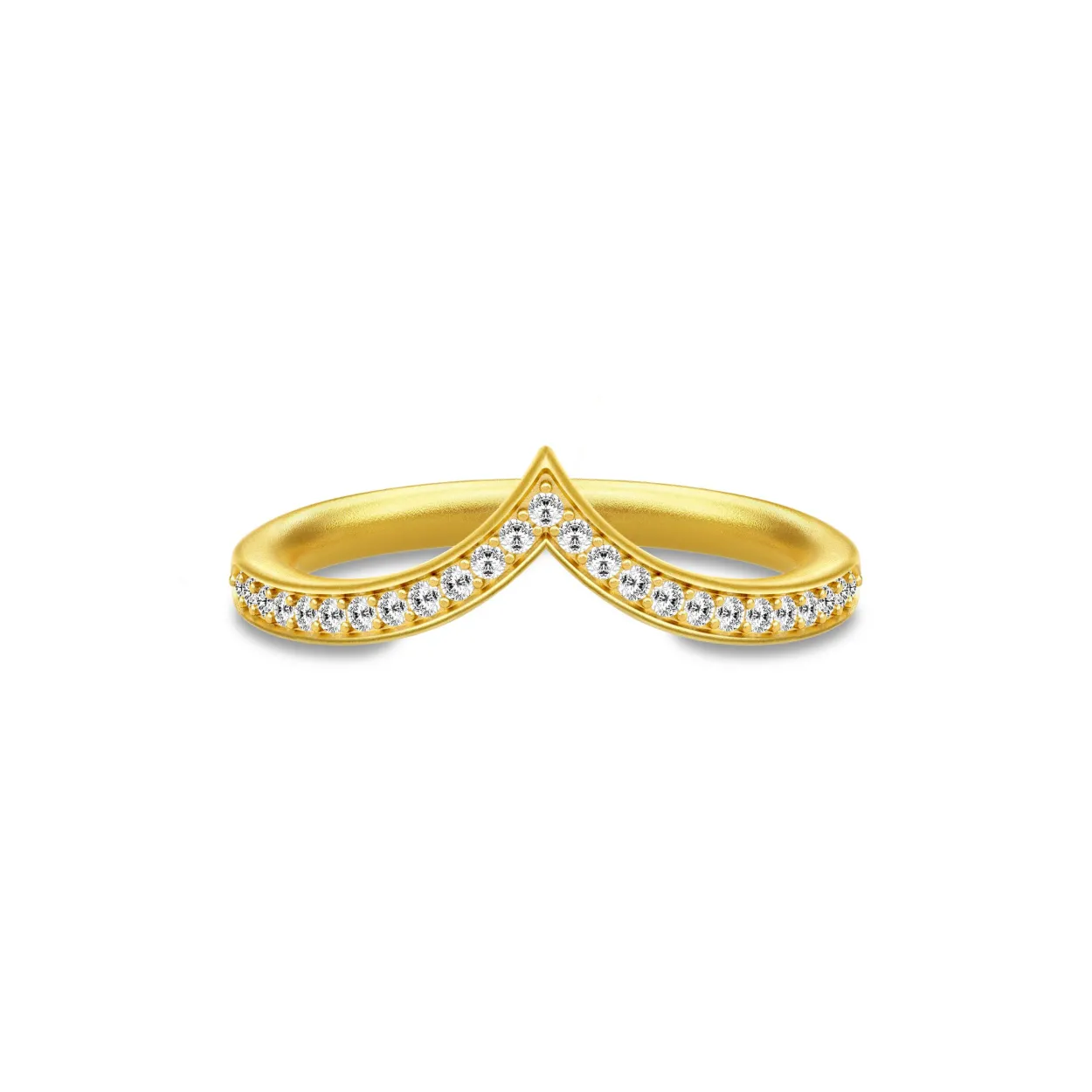 JULIE SANDLAU OCEAN CREST RING FORGYLDT SØLV - RI208GDCZ