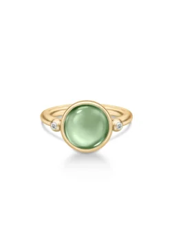 JULIE SANDLAU PRIME RING MED GRØN AMETYST KRYSTAL - RI248GDGRATCRCZ