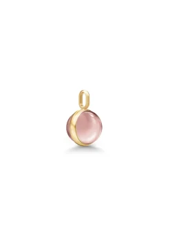 JULIE SANDLAU PRIME VEDHÆNG FORGYLDT SØLV MED ROSA KRYSTAL - PD374GDDSROCR