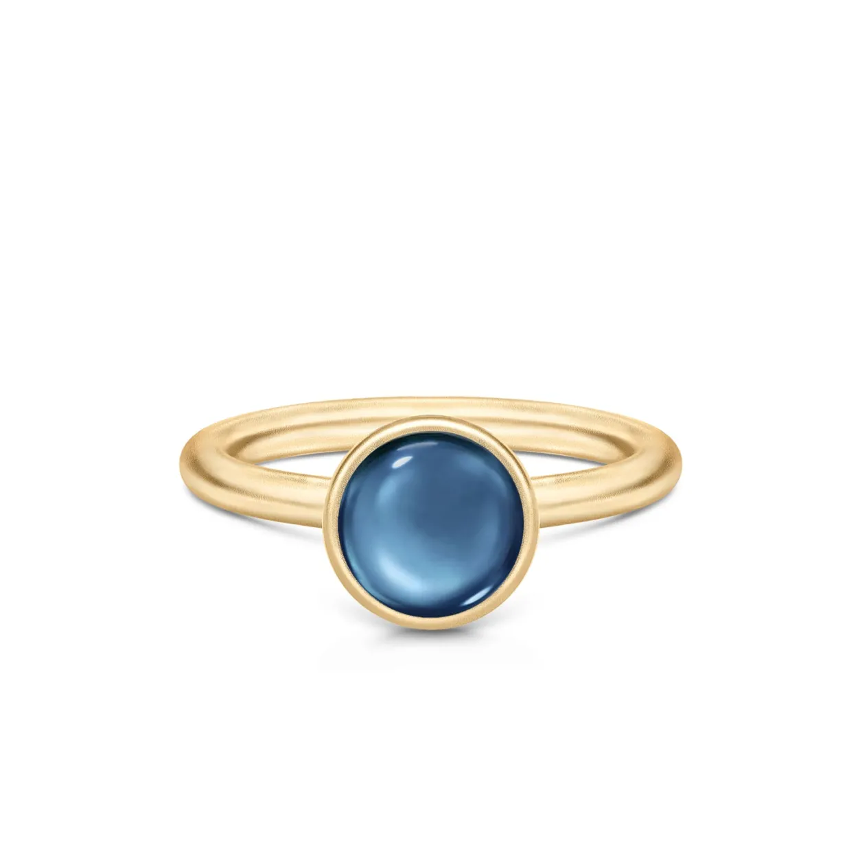 JULIE SANDLAU PRIMINI RING FORGYLDT SØLV SAFIR FARVET KRYSTAL STR. 54 - RI225GDSACR