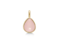 JULIE SANDLAU VEDHÆNG SØLV FORGYLDT PALOMA MILKY ROSE - PD309GDMLROCR