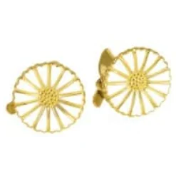 LUND COPENHAGEN MARGUERIT ØRECLIPS 11 MM MED HVID EMALJE - 909011-0-M