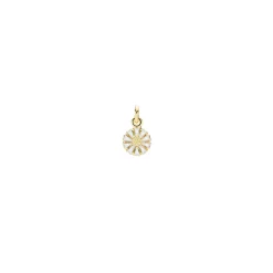LUND COPENHAGEN MARGUERIT VEDHÆNG 7,5 MM SØLV FORGYLDT - 908075-M
