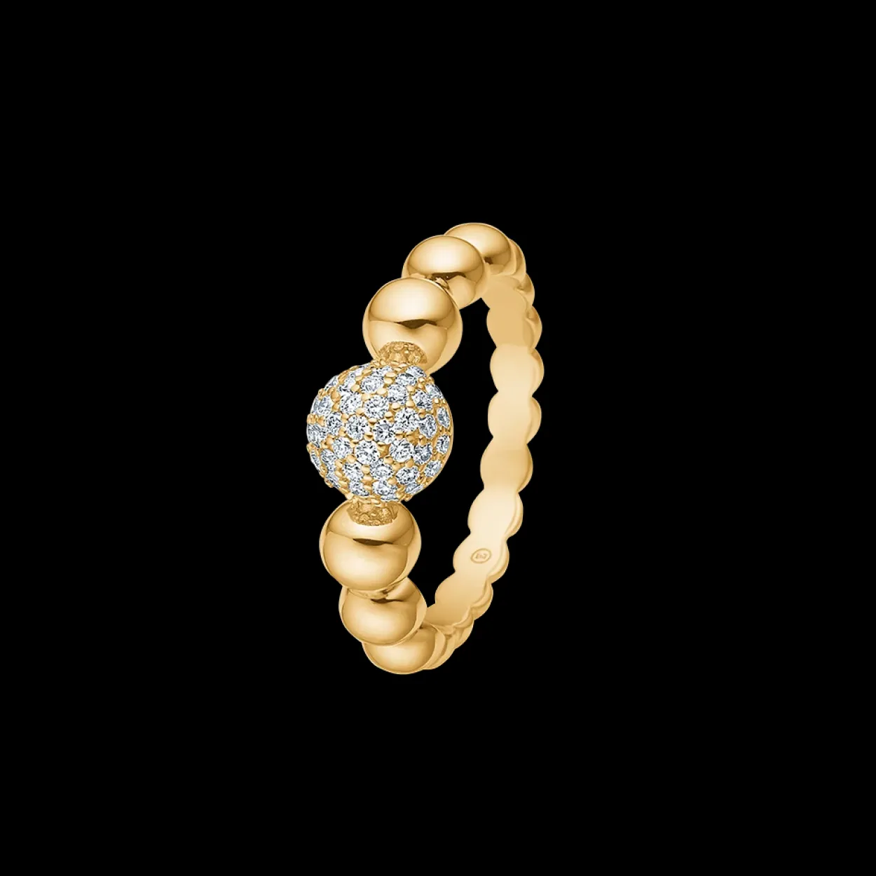 MADS Z BIG DIAMOND BALL RING 14KT -1541078