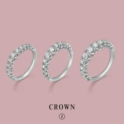 MADS Z CROWN PRINCESS RING 14 KARAT HVIDGULD MED BRILLANTER 0,75 CARAT - 1641975