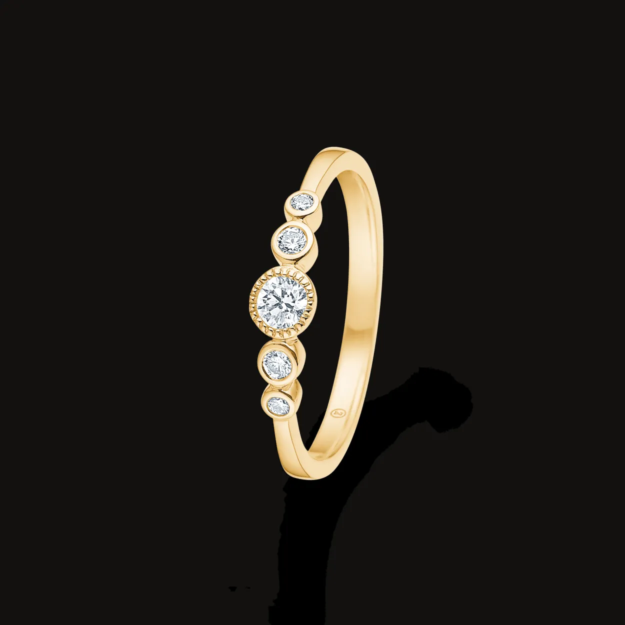 MADS Z DIAMOND POETRY RING I 14 KARAT GULD MED BRILLANTER - 1541180