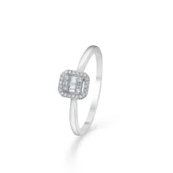 MADS Z ELIZABETH RING 14 KARAT HVIDGULD MED BRILLANTER PÅ I ALT 0,09 CARAT - 1641030
