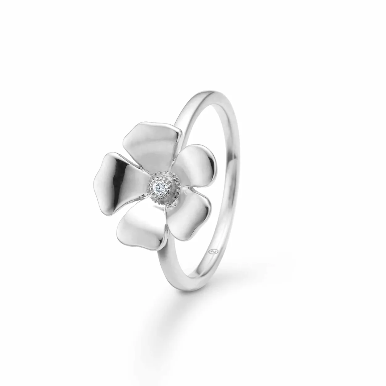 MADS Z FLEUR RING SØLV MED HVID TOPAS - 2146106
