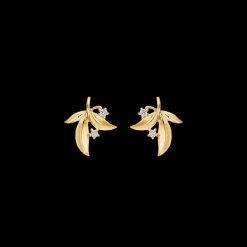 MADS Z OLIVE LOVE 14 KARAT GULD ØRERINGE M. 0,06 CT W/SI - 1511104