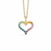 MADS Z TENDER HEART RAINBOW 14 KARAT VEDHÆNG MED ÆGTE STEN - 1534340
