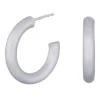 NORDAHL JEWELLERY SIMPLE52 RHODINERET SØLV CREOL MAT 25 MM - 325 670