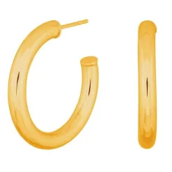 NORDAHL JEWELLERY SIMPLE52 FORGYLDT SØLV CREOL 30 MM - 325 666-3
