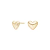 NORDAHL JEWELLERY STOR HJERTE ØRESTIKKER I FORGYLDT SØLV - 30600085900