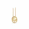 SCROUPLES 8 KARAT GULD HALSKÆDE OVAL KNUDE MED EN ZIRKON - 214283