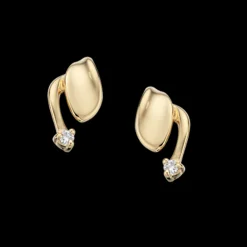 SCROUPLES 14 KARAT GULD ØRERINGE MED BRILLIANT 0,05 W/SI - 121045