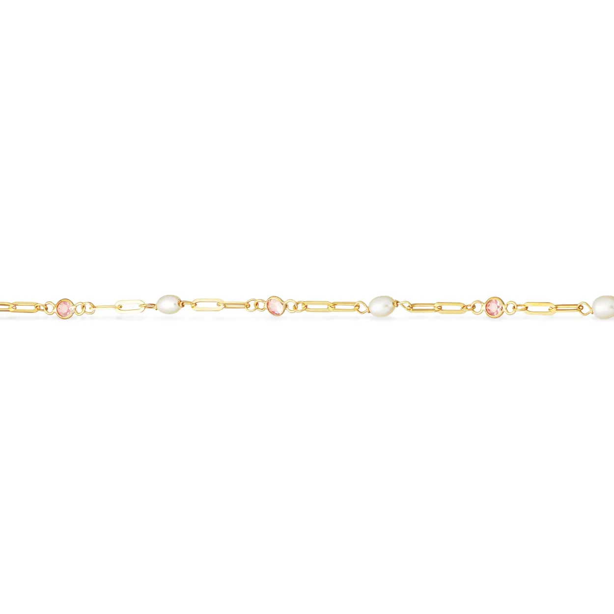SCROUPLES ARMBÅND 9 KARAT GULD MED PERLER - 34063A,M