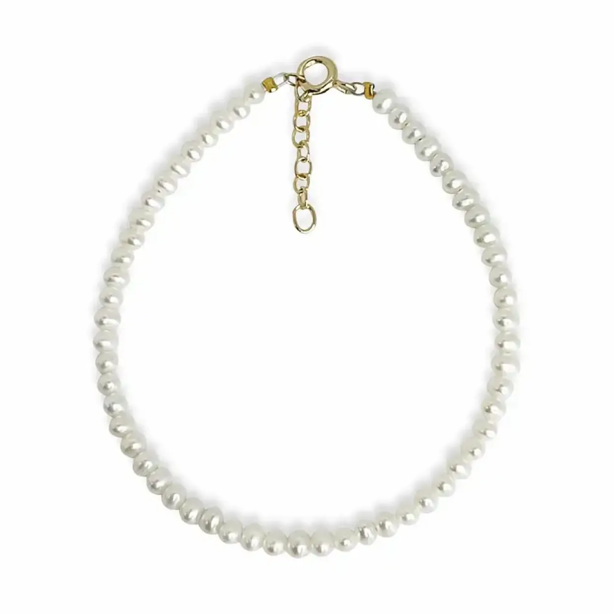 SCROUPLES ARMBÅND SØLV FORGYLDT FERSKVANDS PERLER - 38312A,M