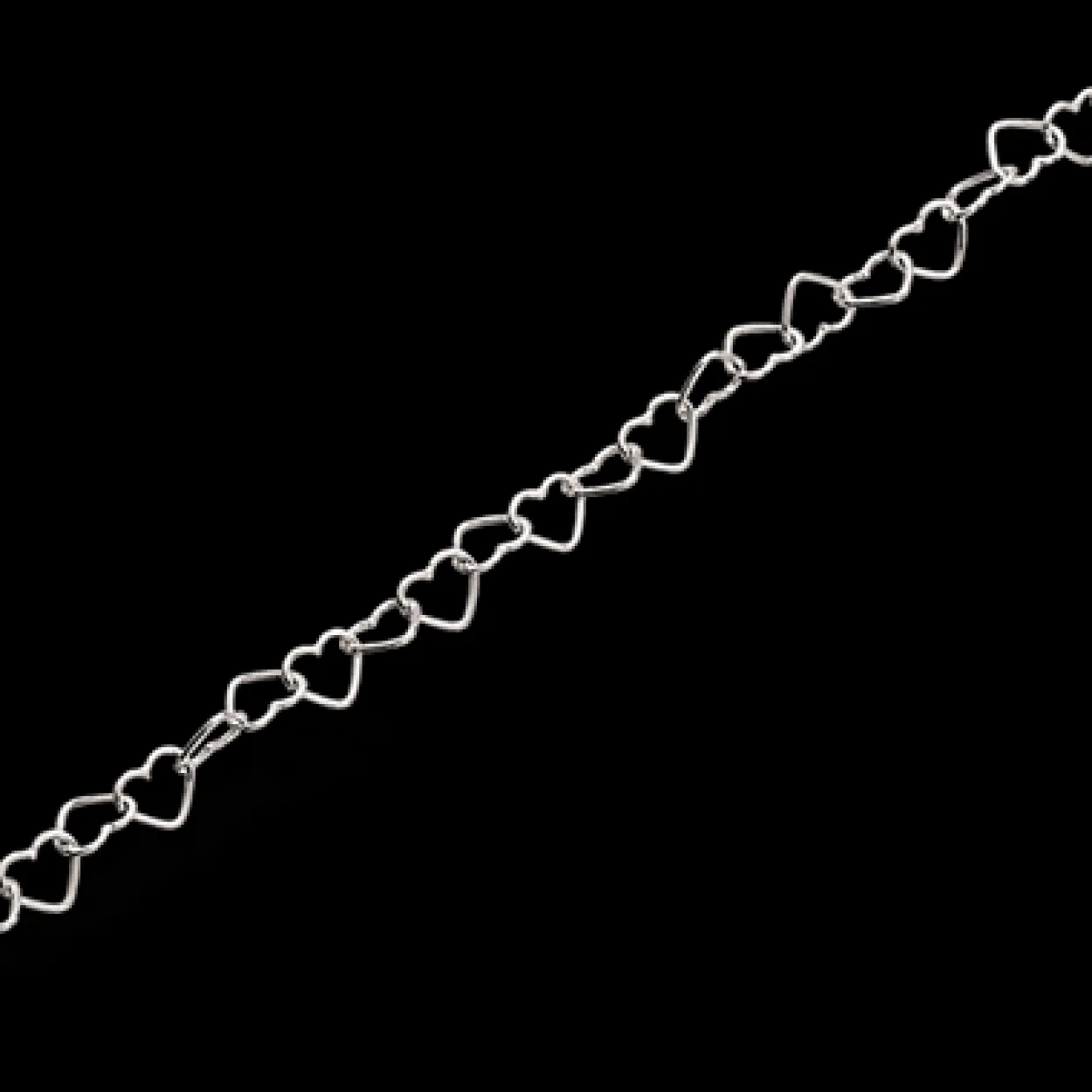 SCROUPLES ARMBÅND SØLV MED HJERTER - 609672