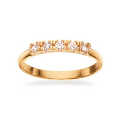 SCROUPLES FORGYLDT RING MED STEN - 727462