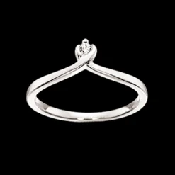 SCROUPLES PIGE RING SØLV MED ZIRKONIA - 726062