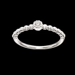 SCROUPLES PIGE RING SØLV MED KUGLER - 726052