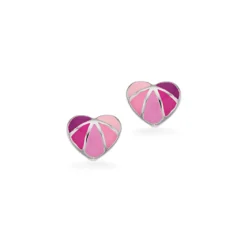 SCROUPLES ØRERINGE SØLV ROSA HJERTE - 159812