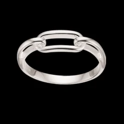 SCROUPLES RING SØLV AFLANGT LED - 726322
