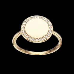 SCROUPLES SOHO RING SØLV FORGYLDT MED ZIRCONIA - 726572