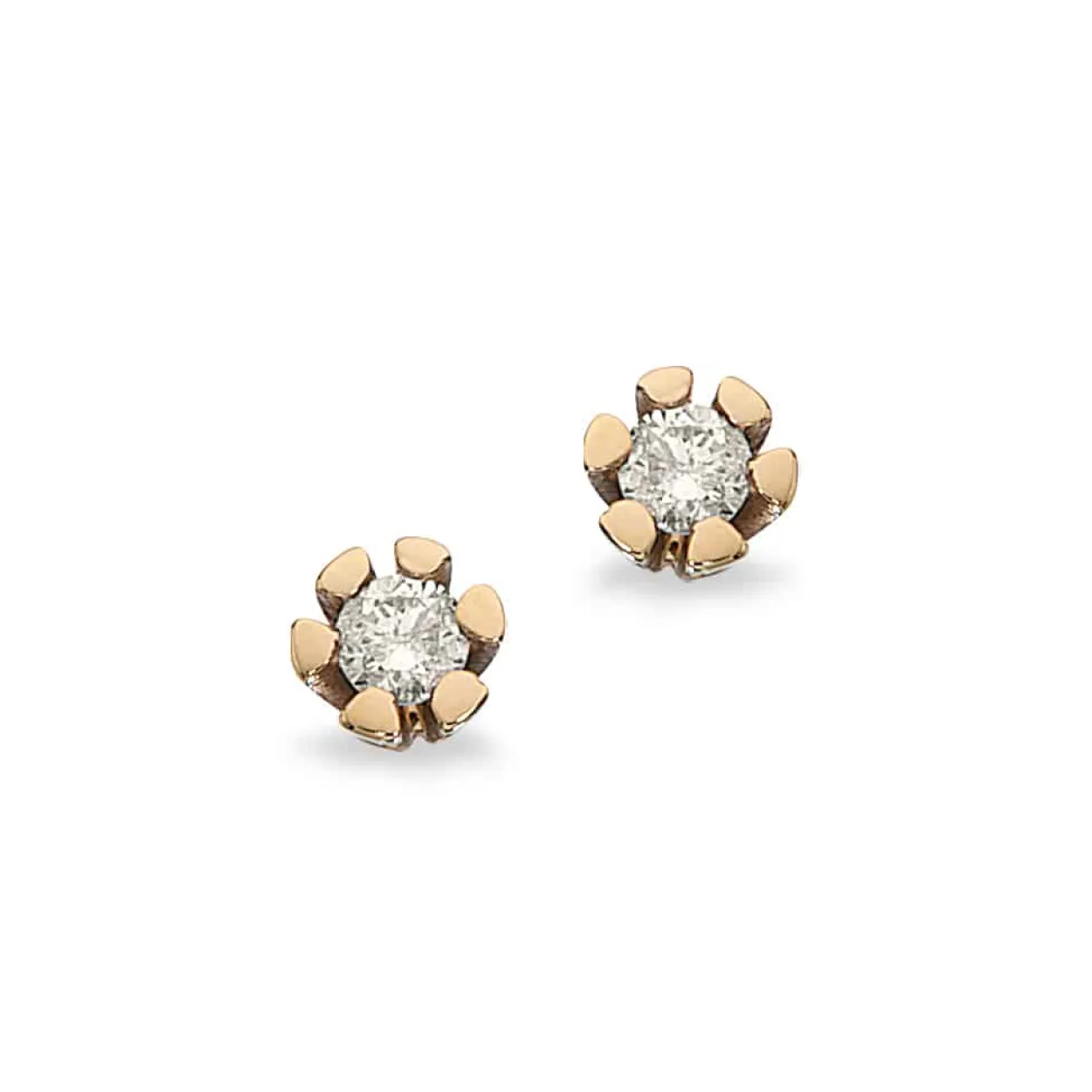 SCROUPLES VIDA ØRERINGE 8 KARAT GULD MED BRILLANT 0,06 CARAT - 1815,06