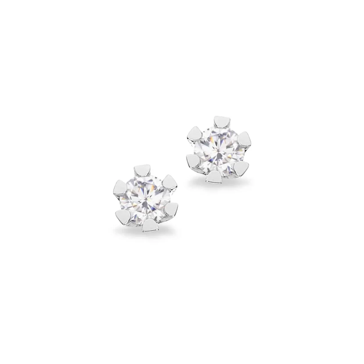 SCROUPLES VIDA ØRERINGE 8 KARAT HVIDGULD MED BRILLANTER PÅ 0,20 CARAT - 1814,20