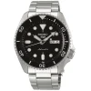 SEIKO 5 SPORTS AUTOMATIC SORT SKIVE MED LÆNKE - SRPD55K1