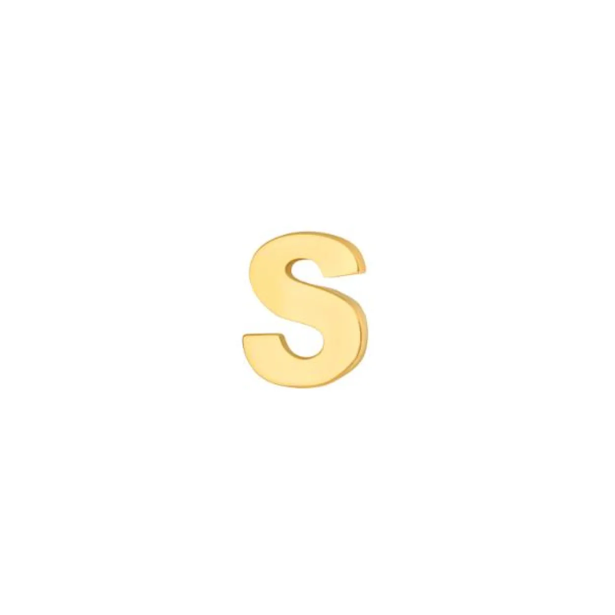 SIERSBØL ØRERINGE 14 KARAT GULD BOGSTAV S - 3083187050S