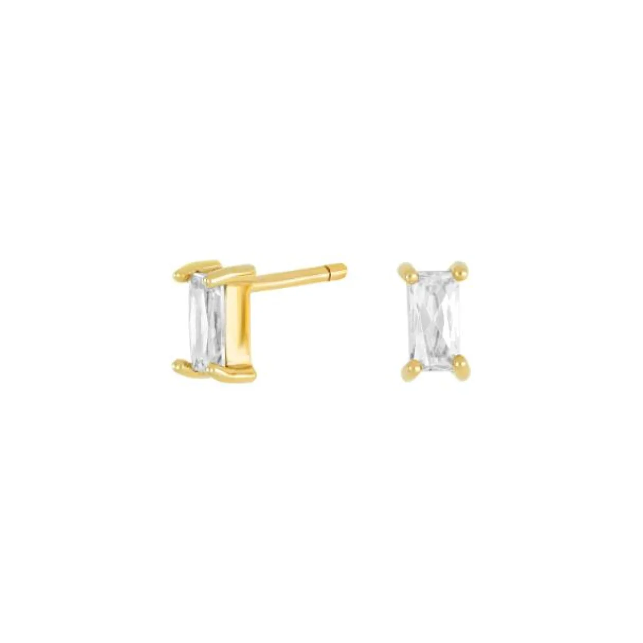 SIERSBØL ØRERINGE 8 KARAT GULD BAGUETTE ZIRKONIA - 30428440300