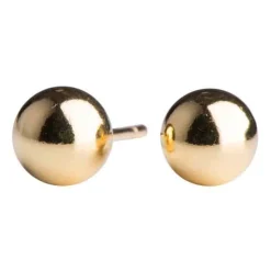 SIERSBØL ØRERINGE SØLV FORGYLDT KUGLE 6 MM - 30252565900