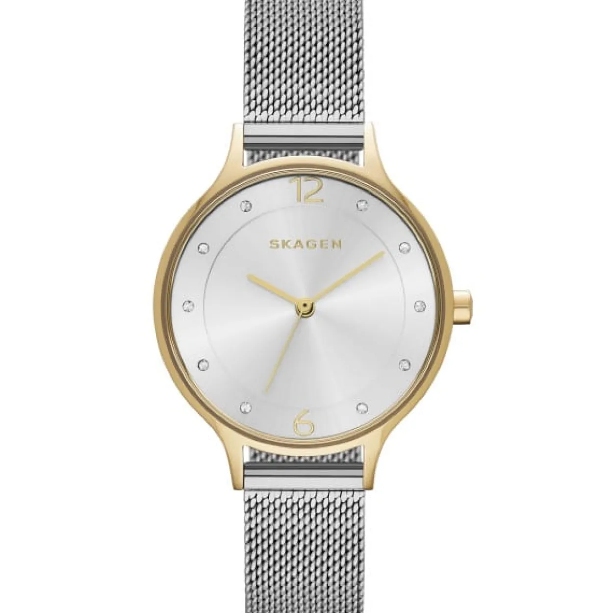 SKAGEN ANITA LILLE UR DAME STÅL MED MESH LÆNKE - SKW2340