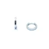 SØLV BLANK KNÆK CREOL RHODINERET DIAMETER 12 MM BREDDE 1,80 MM