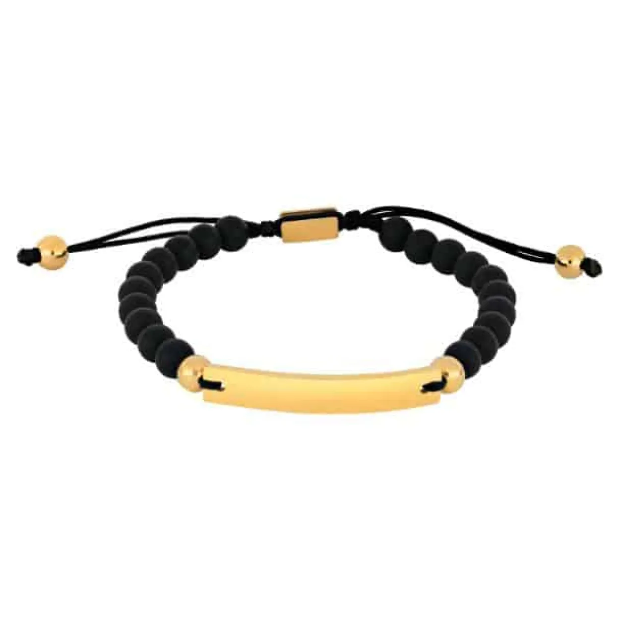 SON OF NOA ARMBÅND STÅL FORGYLDT PLADE MED ONYX - 80890112800