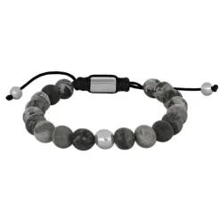 SON OF NOA HERRE ARMBÅND STÅL MED MAP STONE - 80890282700