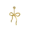 STINE A DANGLING FLOW BOW ØRERING FORGYLDT - 1362-02-S