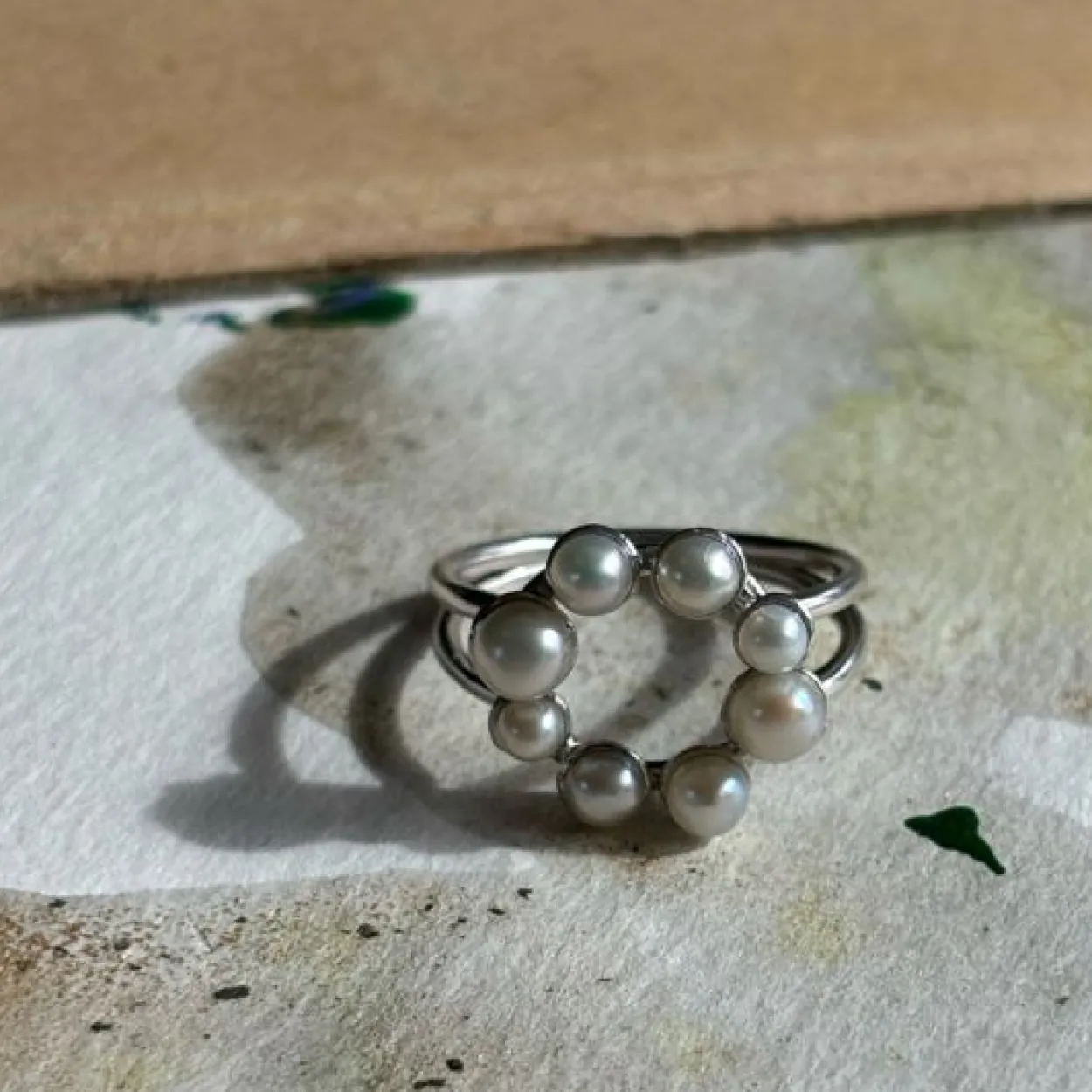 STINE A PEARL BERRIE RING SØLV MED FERSKVANDSPERLER - 4055-00