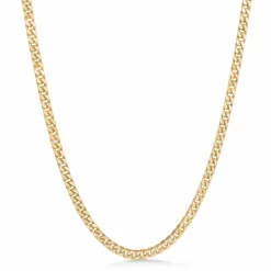 STUDIO Z PLAITED CHAIN KÆDE I SØLV FORGYLDT MED PANSERFLET- 8220317