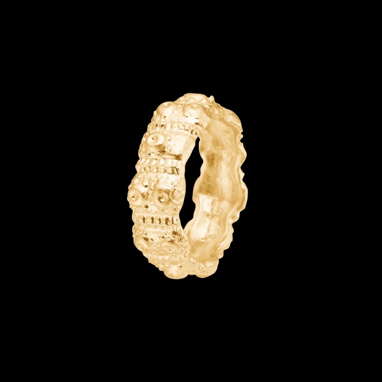 STUDIO Z URCHIN ELEGANCE SØLV FORGYLDT RING - 7240915