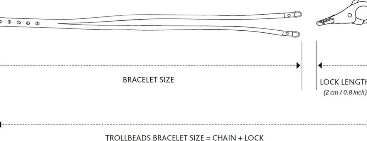 TROLLBEADS LÆDERARMBÅND BEIGE 36CM - TLEBR-00010