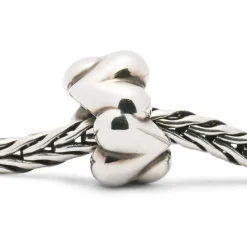 TROLLBEADS 'ORGANISKE HJERTER' SØLV KUGLE - TAGBE-20031