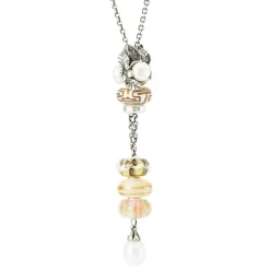 TROLLBEADS 'STILLE SKØNHED' SØLV LED MED PERLER - TAGBE-00287